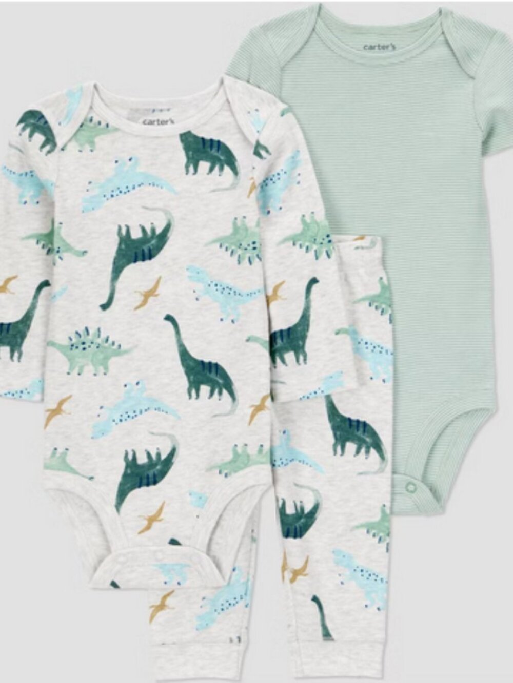Carter's JOY Baby Boys 3pc Dinosaur Bodysuit & Pants Set Newborn or 18m NWT